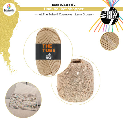 Haakpakket shopper met The Tube & Cosmo – Model 2 – Bags 02 | Lana Grossa