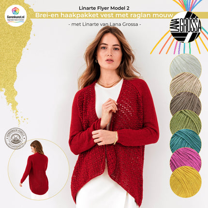 Gebreid vest met ajourpatroon – Linarte Lana Grossa