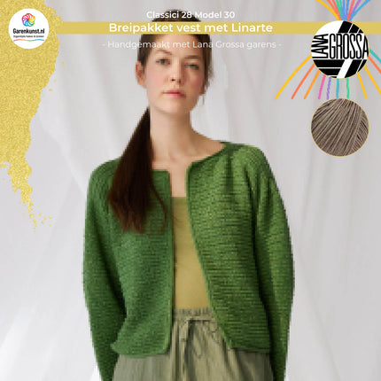 Breipakket vest met Linarte – Model 30 – Classici 28 | Lana Grossa
