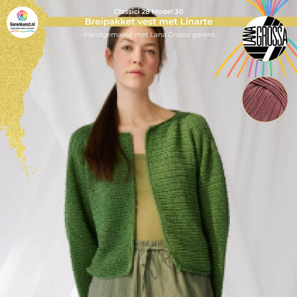 Breipakket vest met Linarte – Model 30 – Classici 28 | Lana Grossa