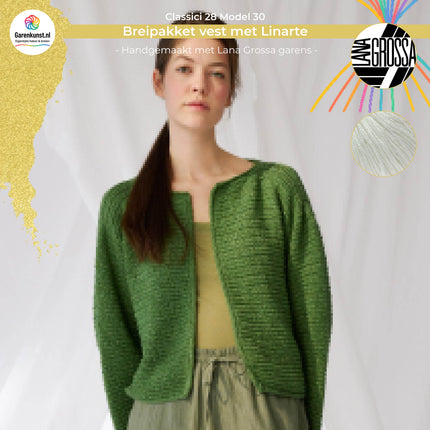 Breipakket vest met Linarte – Model 30 – Classici 28 | Lana Grossa