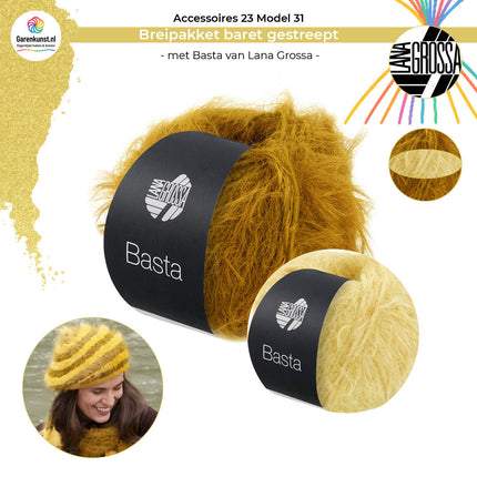 Breipakket baret gestreept – Basta – Model 31 – Accessoires 23 | Lana Grossa