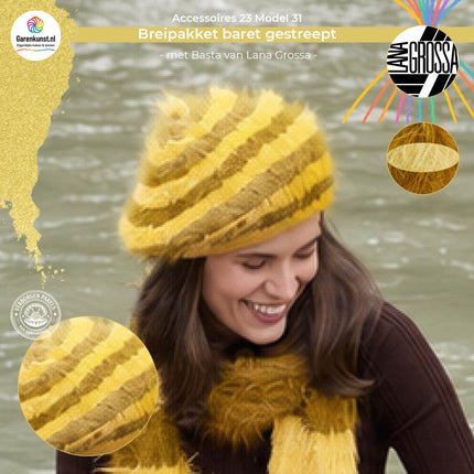 Breipakket baret gestreept – Basta – Model 31 – Accessoires 23 | Lana Grossa