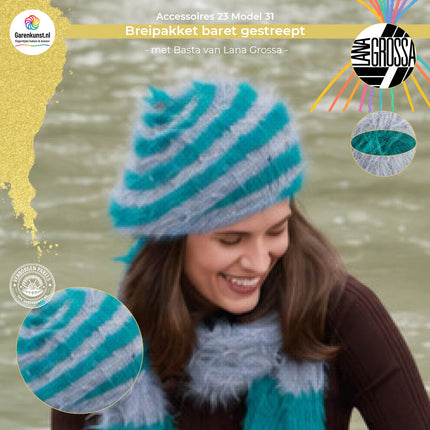 Breipakket baret gestreept – Basta – Model 31 – Accessoires 23 | Lana Grossa