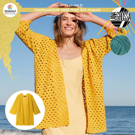 Haakpakket zomervest met Linarte – Model 31 – Häkeln 09 | Lana Grossa