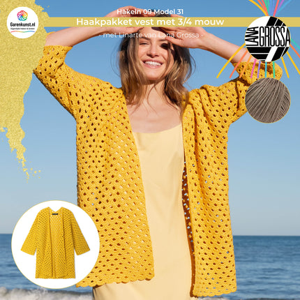 Haakpakket zomervest met Linarte – Model 31 – Häkeln 09 | Lana Grossa