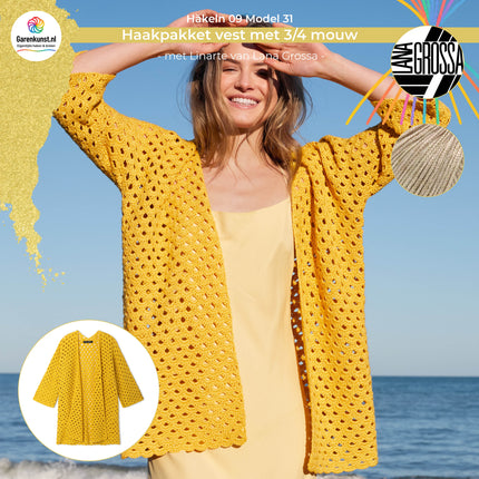 Haakpakket zomervest met Linarte – Model 31 – Häkeln 09 | Lana Grossa