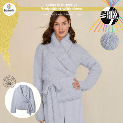 Breipakket wikkelvest – Basta – Model 35 – Lookbook 19 | Lana Grossa
