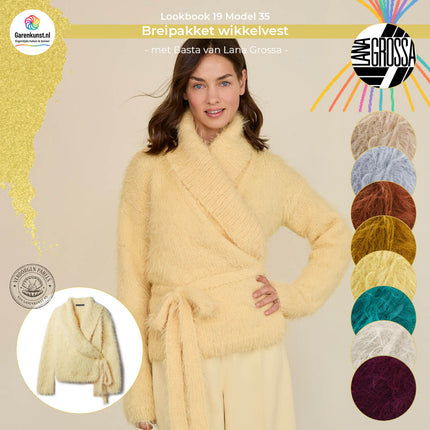 Breipakket wikkelvest – Basta – Model 35 – Lookbook 19 | Lana Grossa