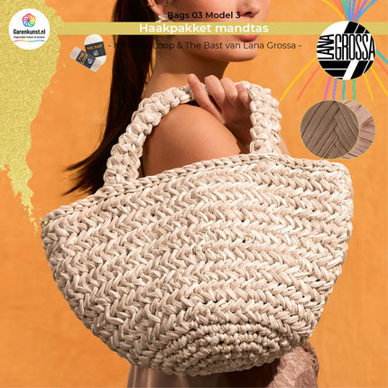 Haakpakket mandtas met The Bast & The Loop– Model 3 – Bags 03 | Lana Grossa
