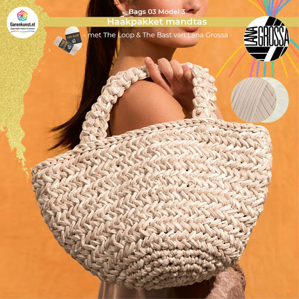 Haakpakket mandtas met The Bast & The Loop– Model 3 – Bags 03 | Lana Grossa