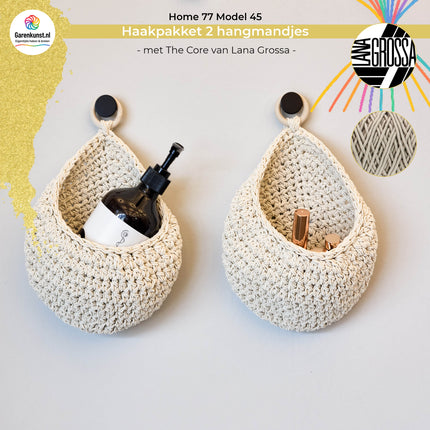 Haakpakket 2 Hangmandjes met The Core – Model 45 – Home 77 | Lana Grossa