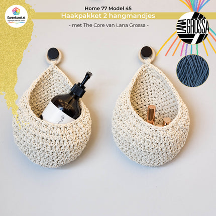 Haakpakket 2 Hangmandjes met The Core – Model 45 – Home 77 | Lana Grossa