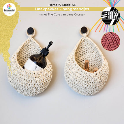 Haakpakket 2 Hangmandjes met The Core – Model 45 – Home 77 | Lana Grossa