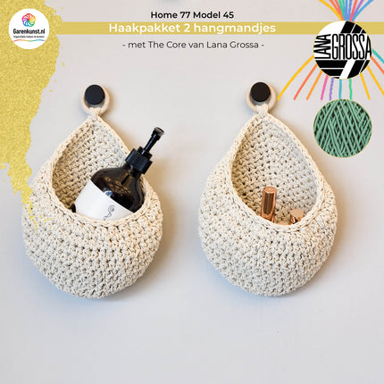 Haakpakket 2 Hangmandjes met The Core – Model 45 – Home 77 | Lana Grossa