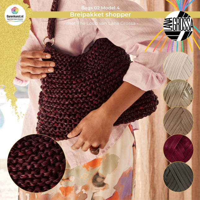 Breipakket shopper met The Loop – Model 4 – Bags 02 | Lana Grossa