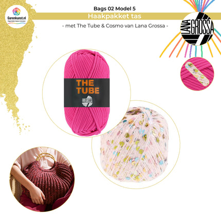 Haakpakket shopper met The Tube & Cosmo – Model 5 – Bags 02 | Lana Grossa