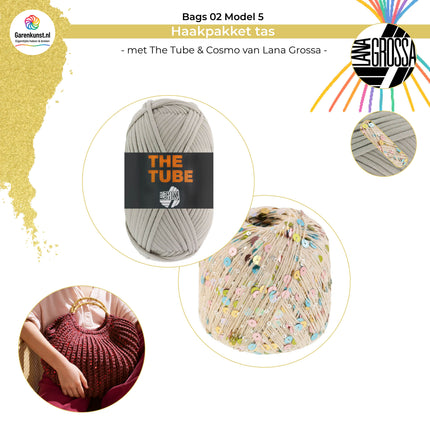 Haakpakket shopper met The Tube & Cosmo – Model 5 – Bags 02 | Lana Grossa