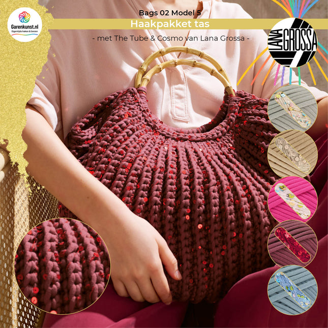 Haakpakket shopper met The Tube & Cosmo – Model 5 – Bags 02 | Lana Grossa