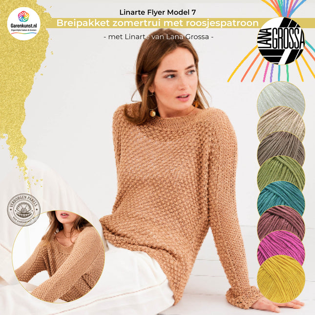 Breipakket zomertrui met Linarte – Model 7 – Linarte Flyer | Lana Grossa
