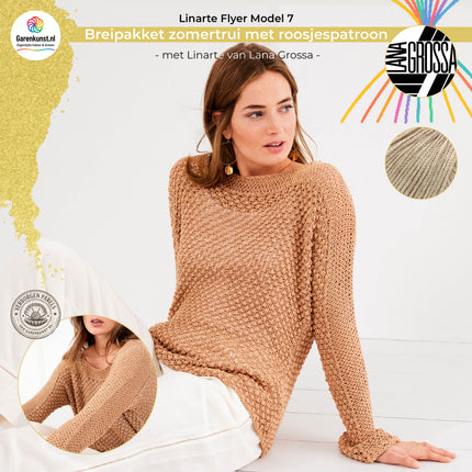 Breipakket zomertrui met Linarte – Model 7 – Linarte Flyer | Lana Grossa