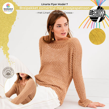 Breipakket zomertrui met Linarte – Model 7 – Linarte Flyer | Lana Grossa