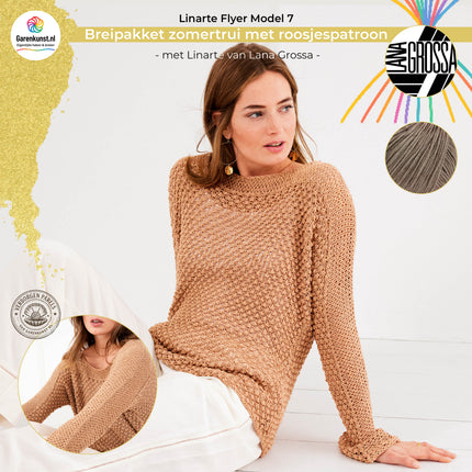 Breipakket zomertrui met Linarte – Model 7 – Linarte Flyer | Lana Grossa
