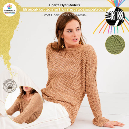 Breipakket zomertrui met Linarte – Model 7 – Linarte Flyer | Lana Grossa