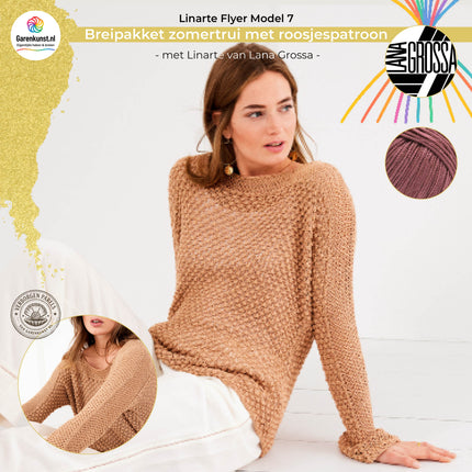 Breipakket zomertrui met Linarte – Model 7 – Linarte Flyer | Lana Grossa