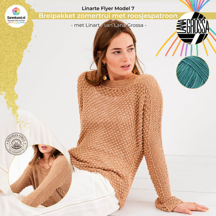 Breipakket zomertrui met Linarte – Model 7 – Linarte Flyer | Lana Grossa