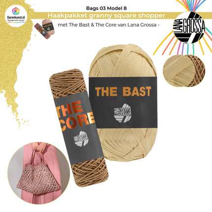 Haakpakket granny square shopper - The Bast & The Core – Model 8 – Bags 03 | Lana Grossa