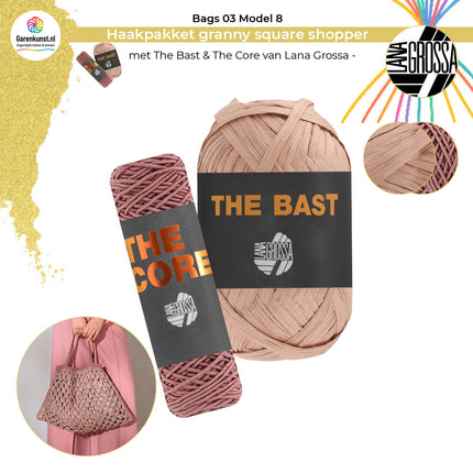 Haakpakket granny square shopper - The Bast & The Core – Model 8 – Bags 03 | Lana Grossa