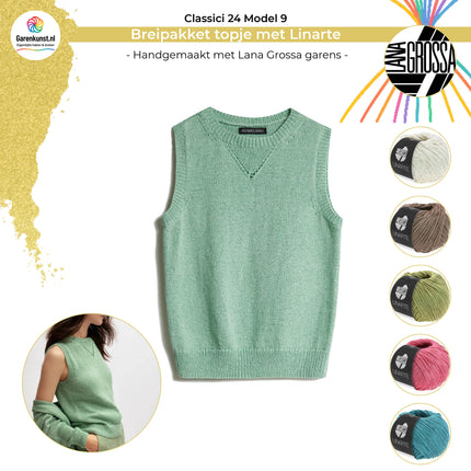 Breipakket topje met Linarte – Model 9 – Classici 24 | Lana Grossa