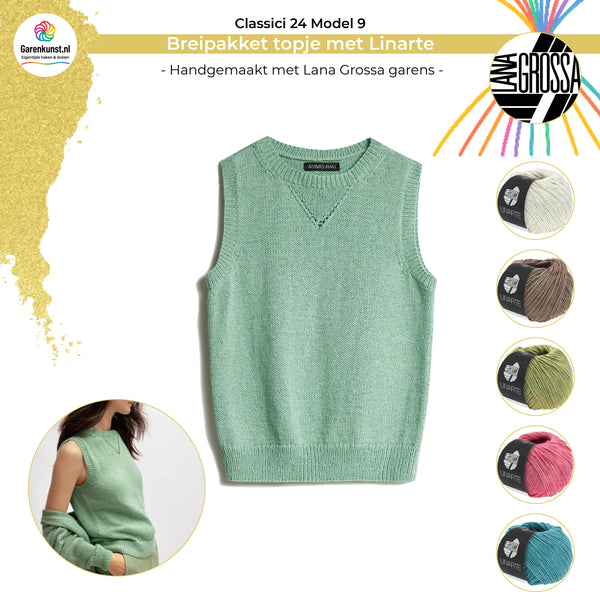 Breipakket topje met Linarte – Model 9 – Classici 24 | Lana Grossa