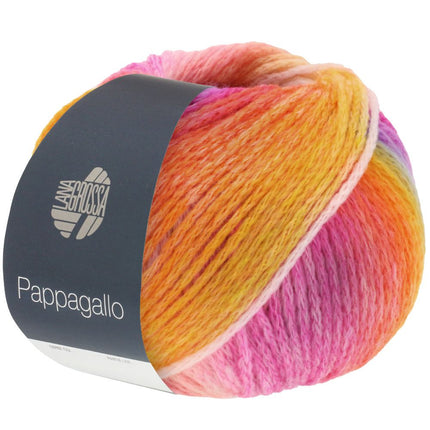 Breipakket sjaal met Pappagallo model 25 van Lana Grossa Filati Journal nr. 66