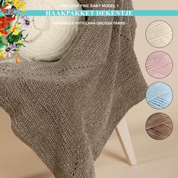 Haakpakket dekentje met The Look Fine garen model 1 van The Look Fine Baby