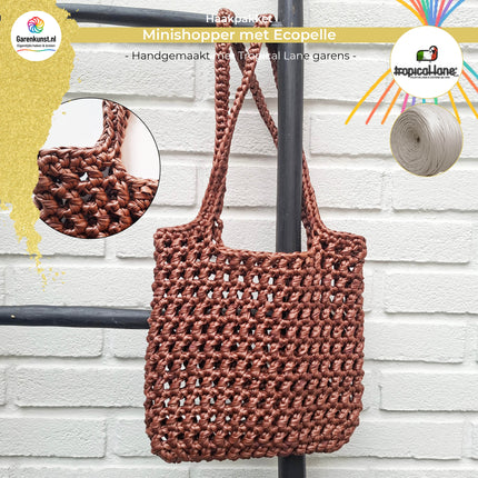 Haakpakket mini shopper met Ecopelle | Tropical Lane
