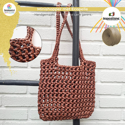 Haakpakket mini shopper met Ecopelle | Tropical Lane