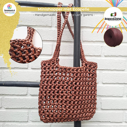 Haakpakket mini shopper met Ecopelle | Tropical Lane