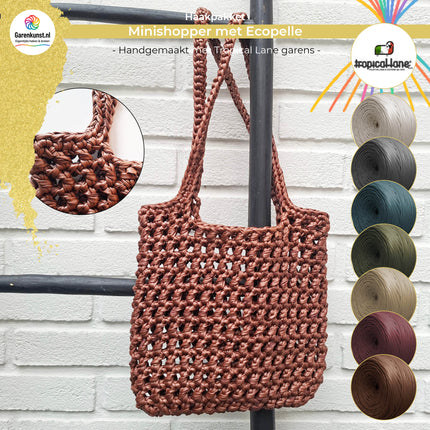 Haakpakket mini shopper met Ecopelle | Tropical Lane