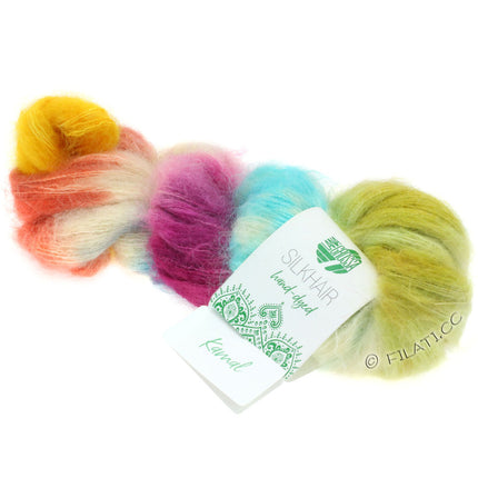 Breipakket wikkelvestje met Silkhair hand dye-garen model 14 van Lana Grossa Classici nr. 24